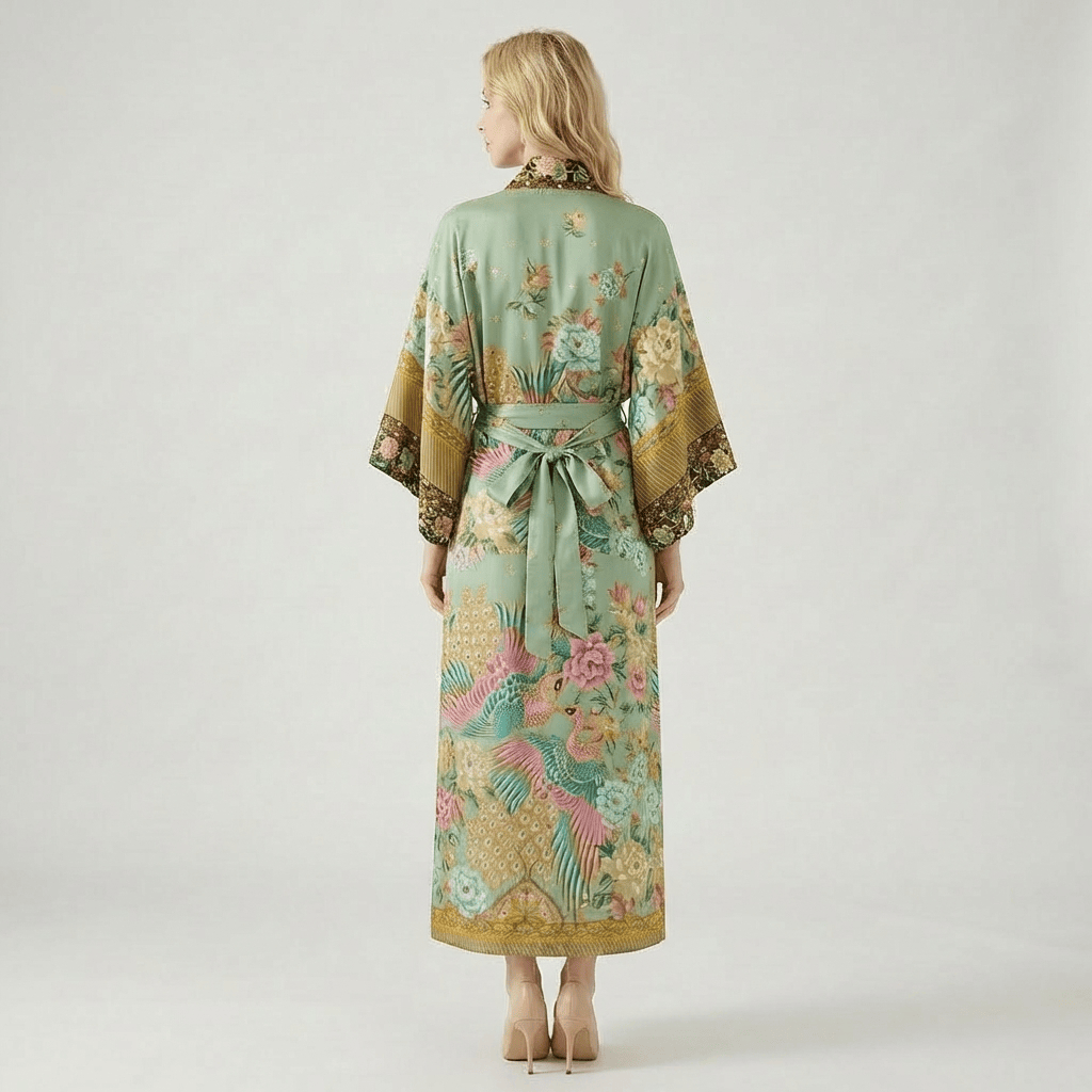 Kimono À Fleur Long