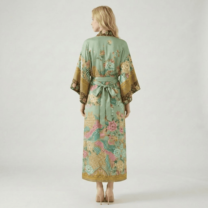 Kimono À Fleur Long