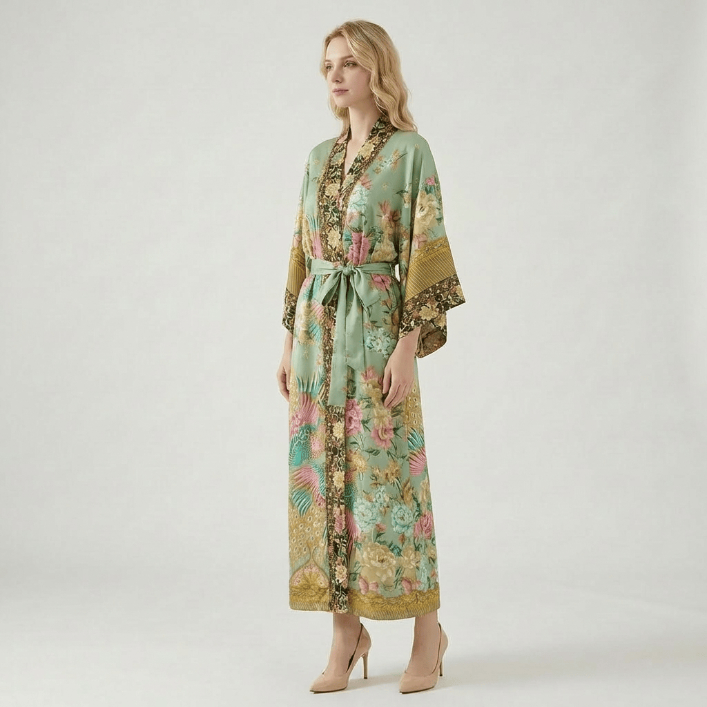 Kimono À Fleur Long