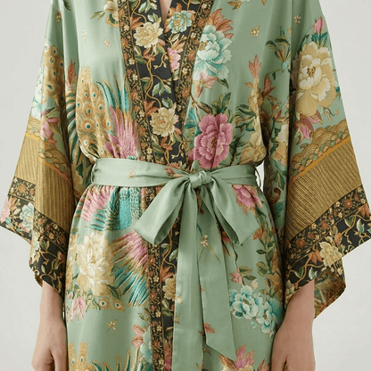 Kimono À Fleur Long