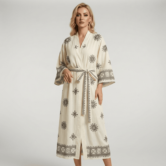Kimono Blanc Boheme Plage