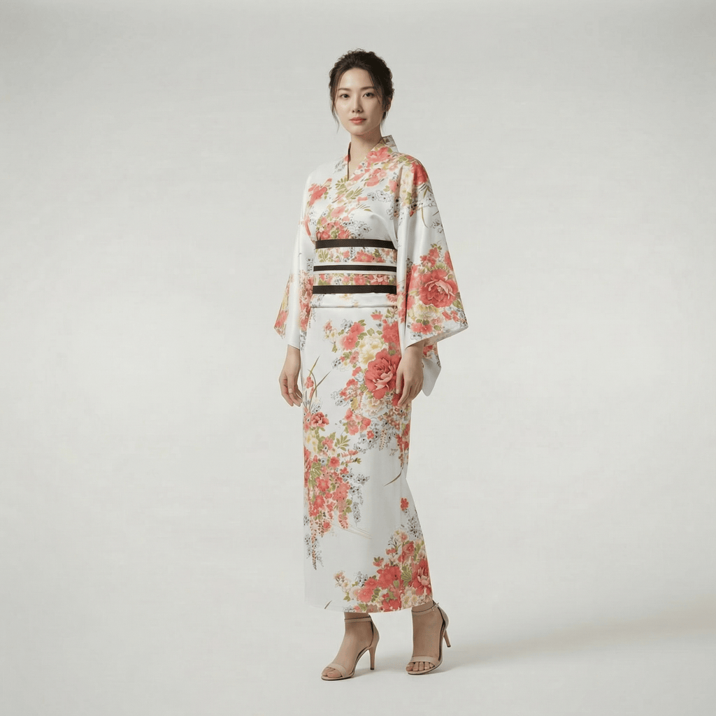 Kimono Femme Long Blanc