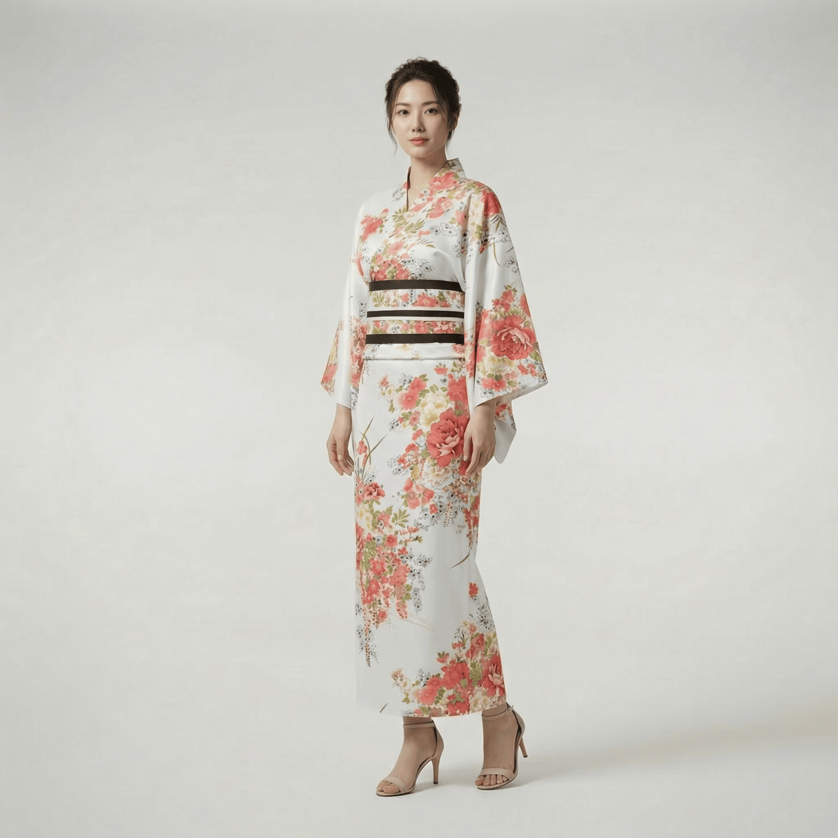 Kimono Femme Long Blanc