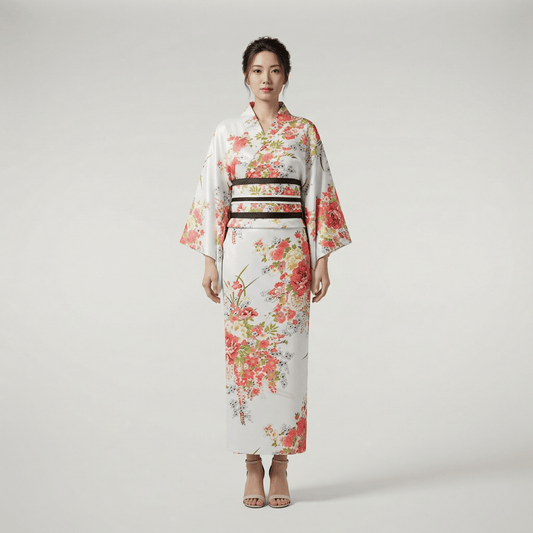 Kimono Femme Long Blanc