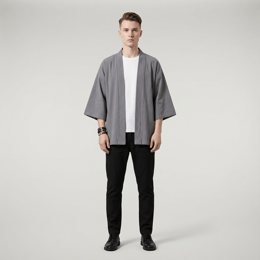 Kimono Gris Unis Homme