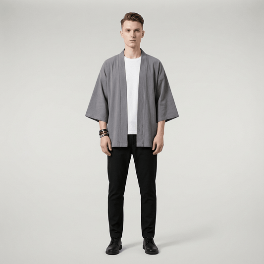 Kimono Gris Unis Homme