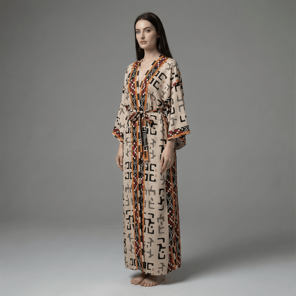 Kimono Imprimé Long Printemps
