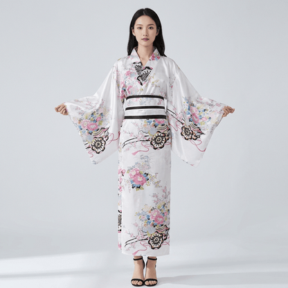 Kimono Japonais Femme Blanc