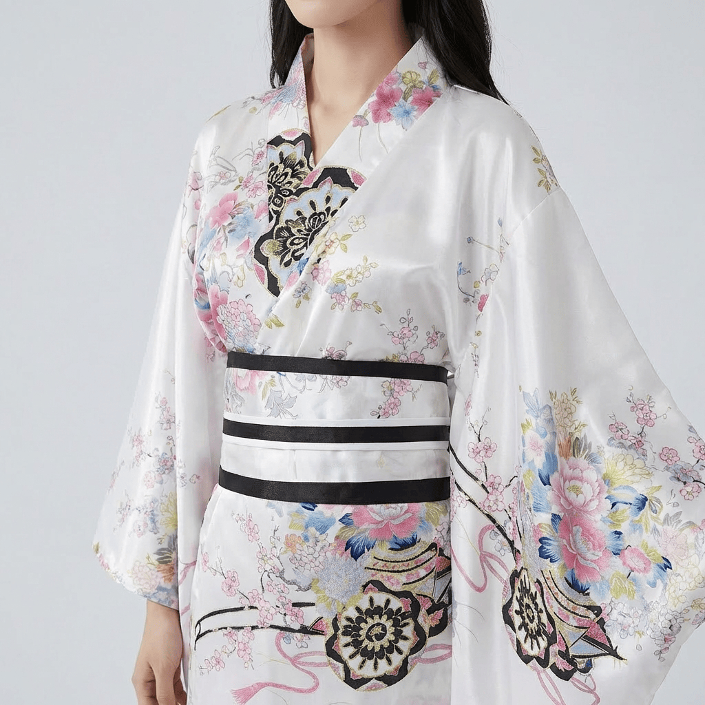 Kimono Japonais Femme Blanc