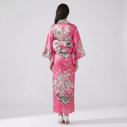 Kimono Japonais Femme Traditionnel Rose