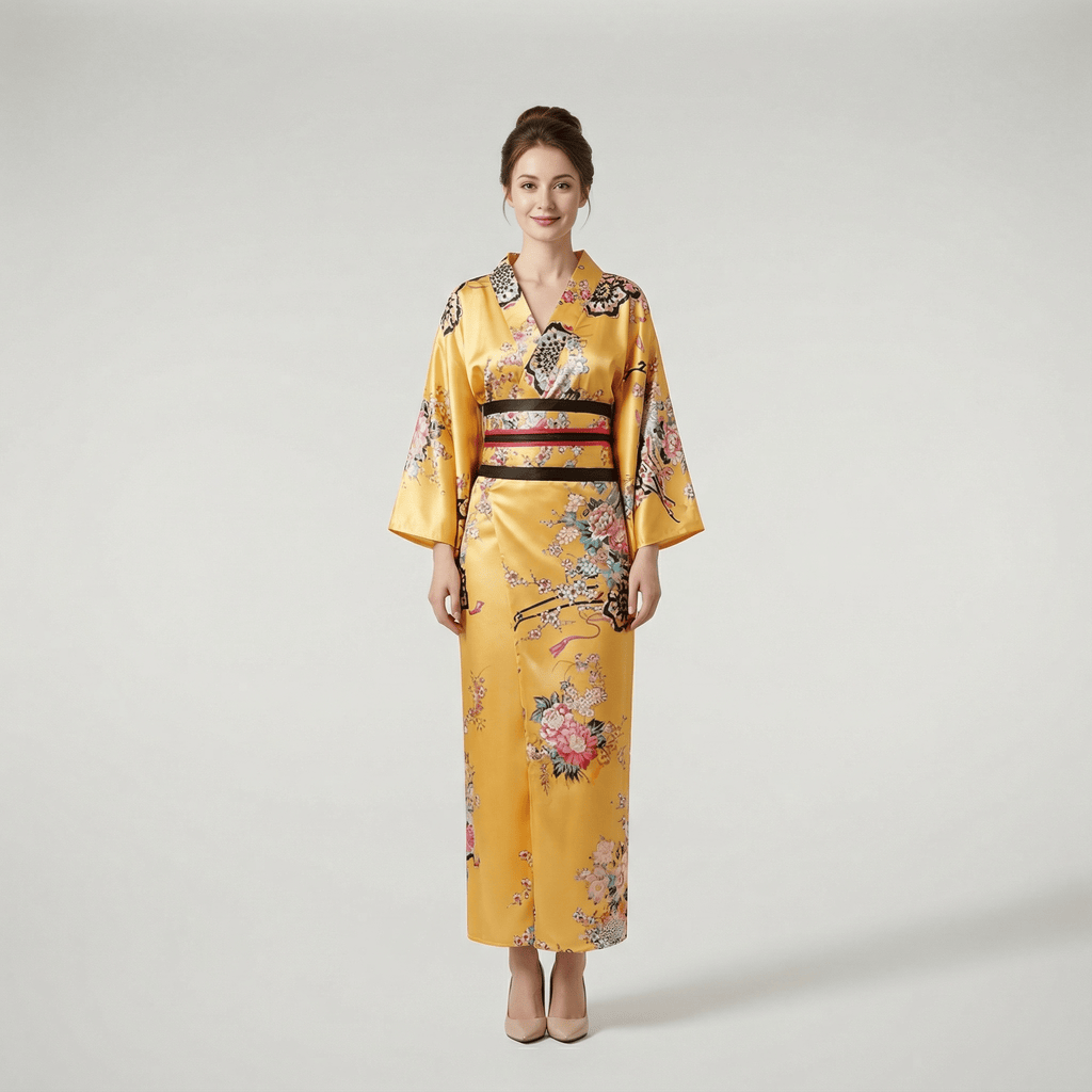 Kimono Japonais Jaune