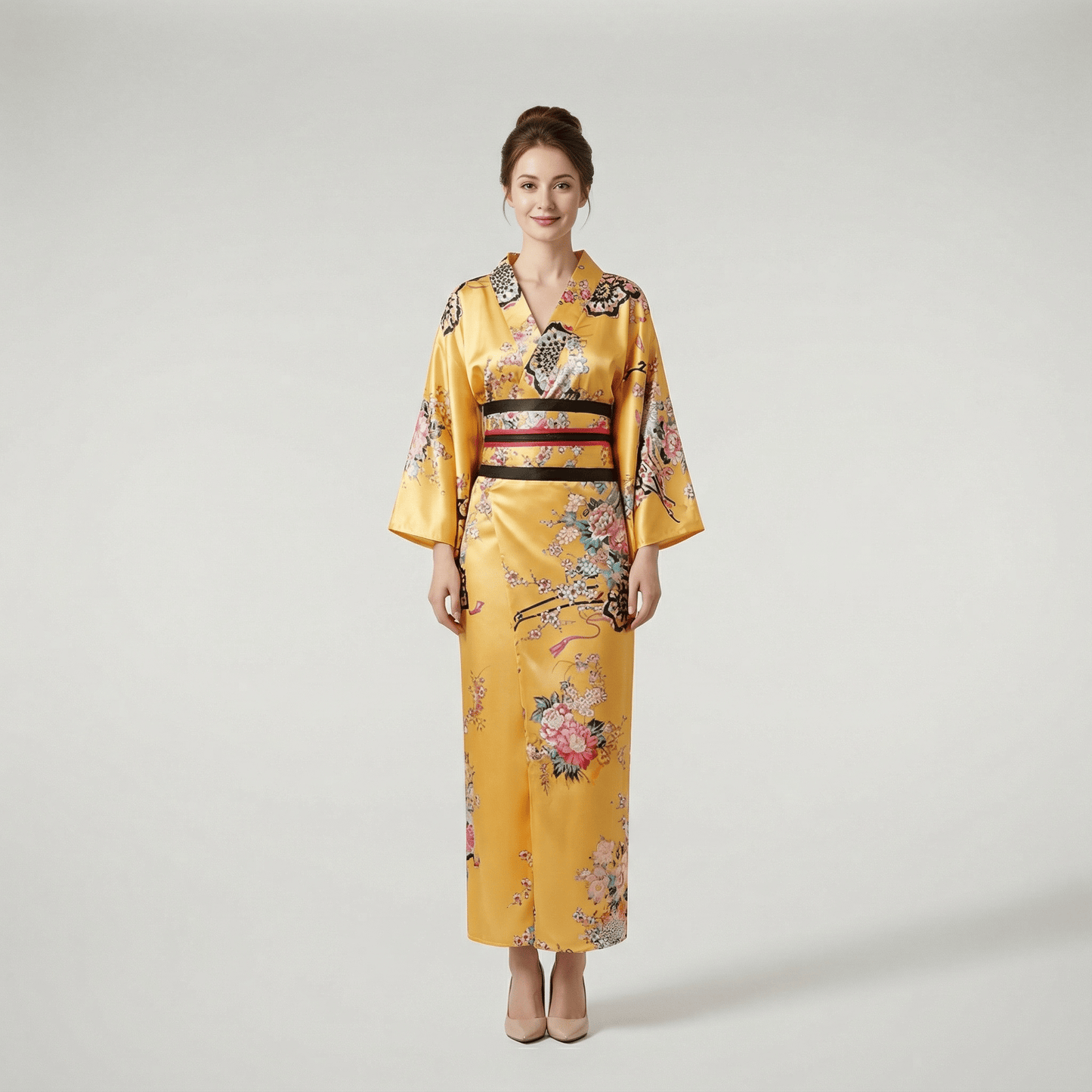 Kimono Japonais Jaune