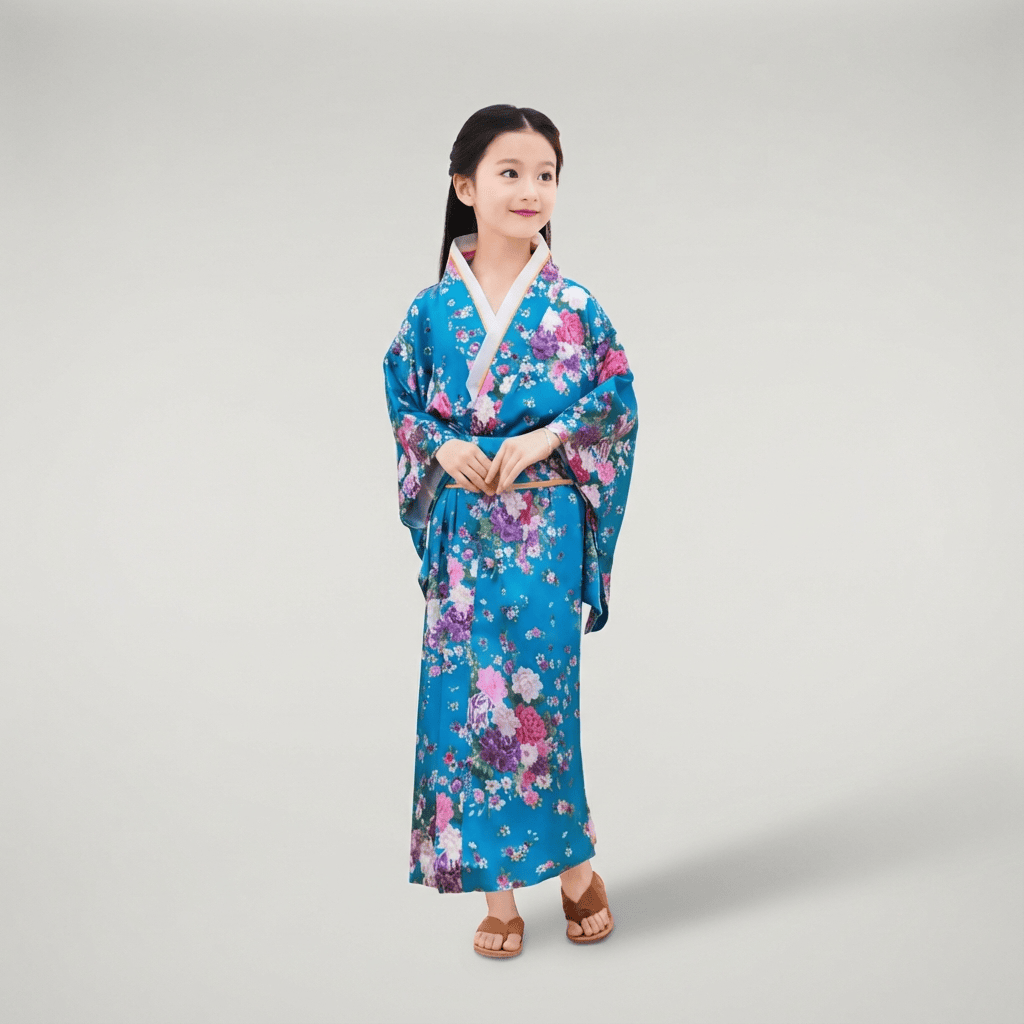 Kimono Japonais Traditionnel Fille