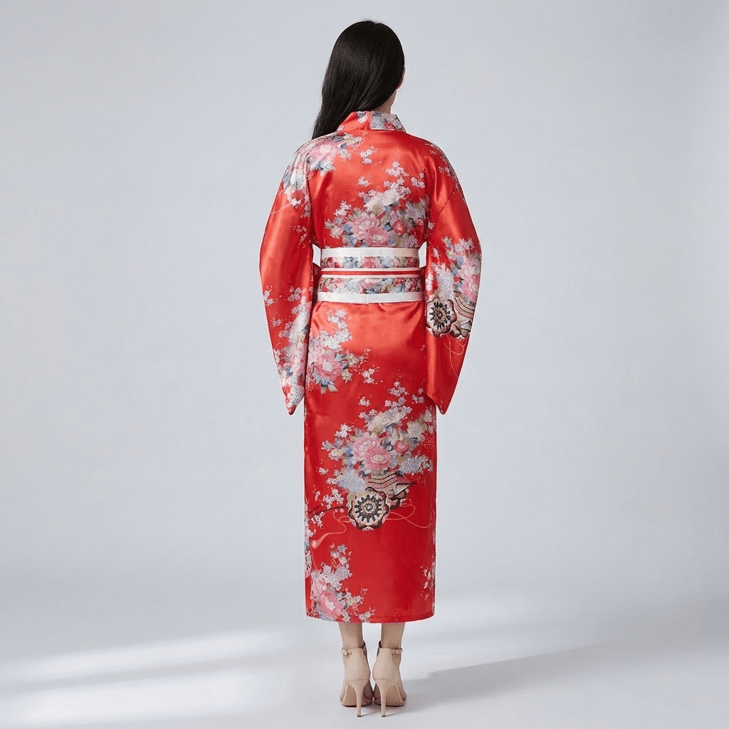 Kimono Japonais Traditionnel Rouge