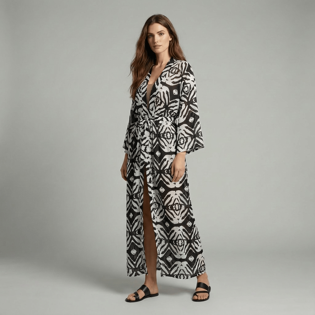 Kimono Long de Plage Femme