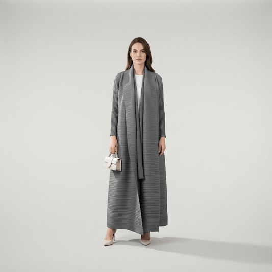Kimono Long Femme Gris Abaya