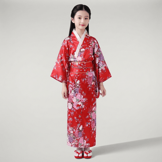 Kimono Long Imprimé Fleuri