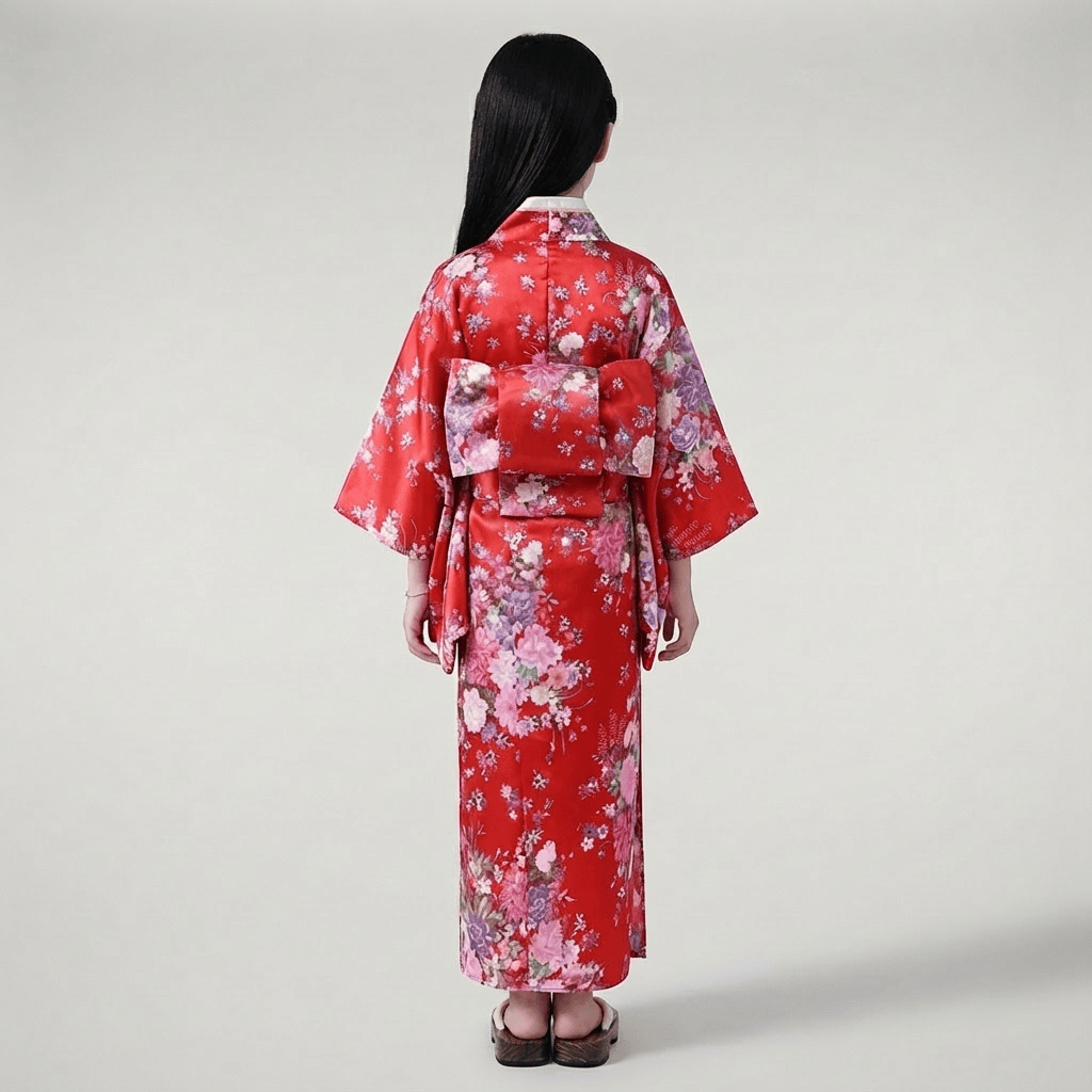 Kimono Long Imprimé Fleuri