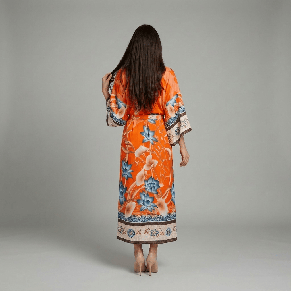Kimono Long Imprimé Oriental
