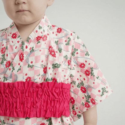 Kimono Pour Enfant A Imprimé Fleuri