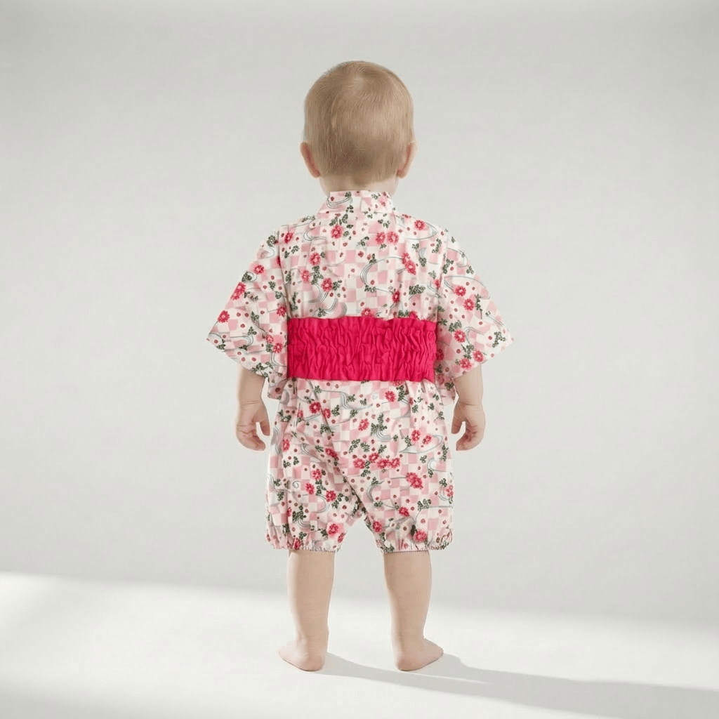 Kimono Pour Enfant A Imprimé Fleuri