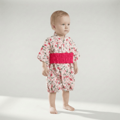Kimono Pour Enfant A Imprimé Fleuri
