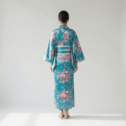 Kimono Traditionnel Bleu