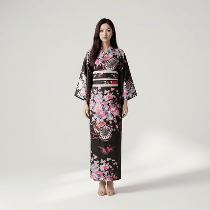 Kimono Traditionnel Japonais Noir