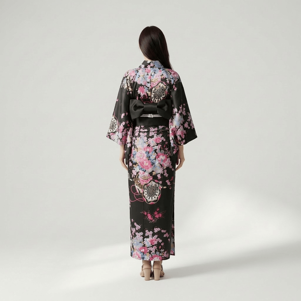 Kimono Traditionnel Japonais Noir