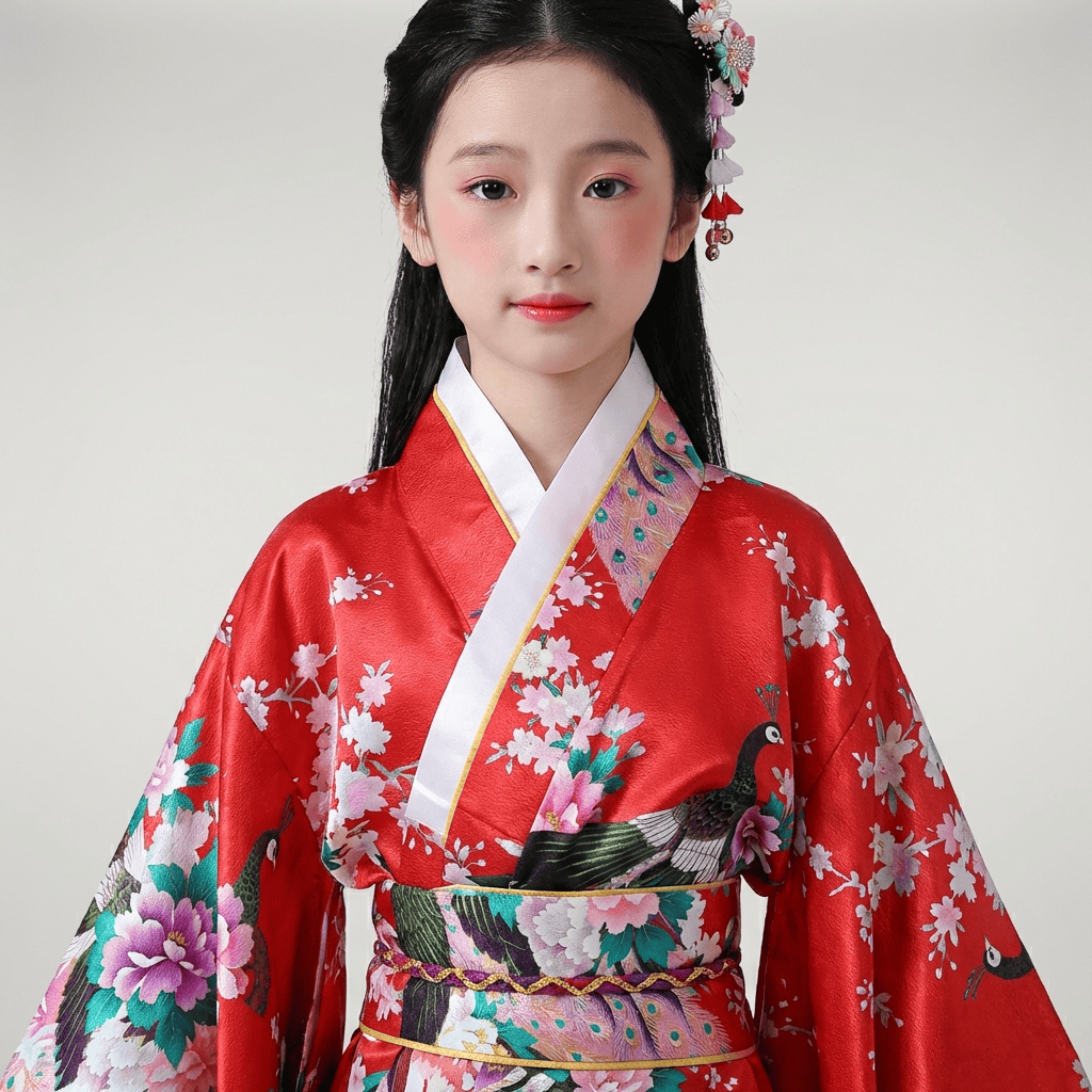 Kimono Traditionnel Japonais Petite Fille