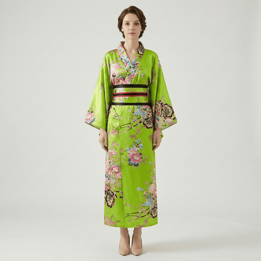 Kimono Vert Traditionnel Japonais