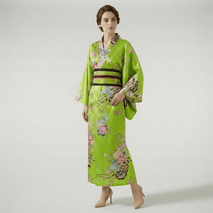 Kimono Vert Traditionnel Japonais