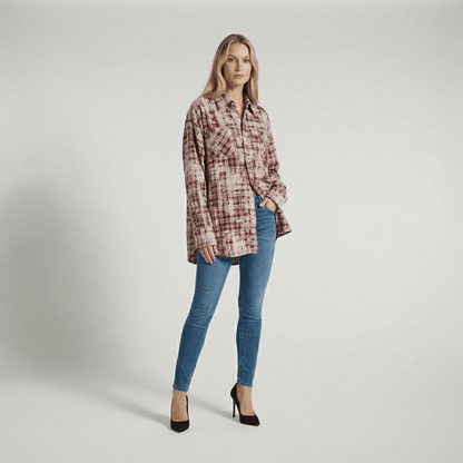 Longue Chemise Style Kimono Femme