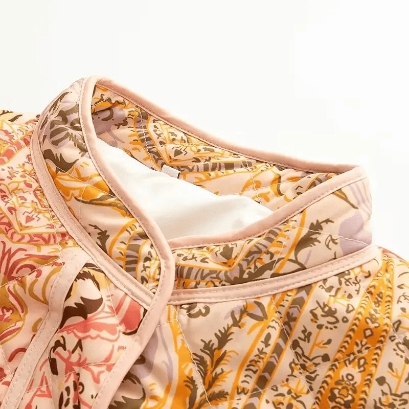 Manteau Kimono Imprime Jaune