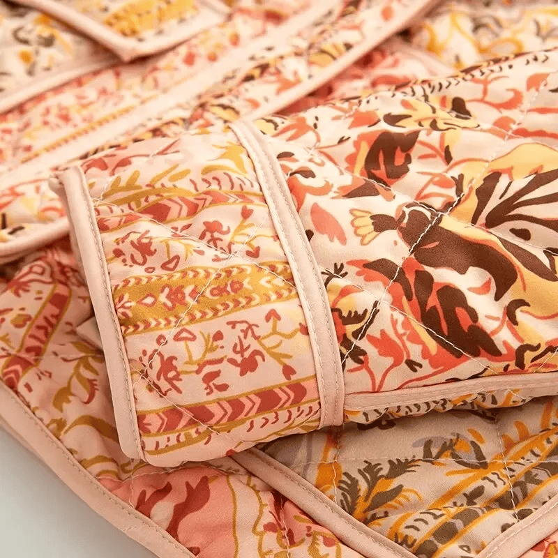 Manteau Kimono Imprime Jaune