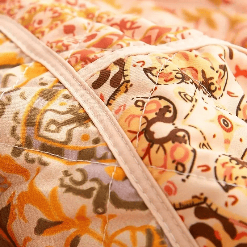 Manteau Kimono Imprime Jaune