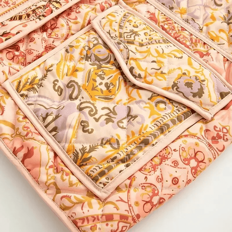 Manteau Kimono Imprime Jaune