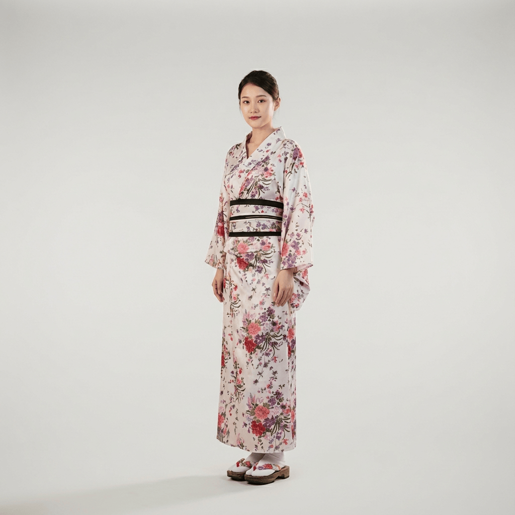 Motif Floral Kimono Japonais