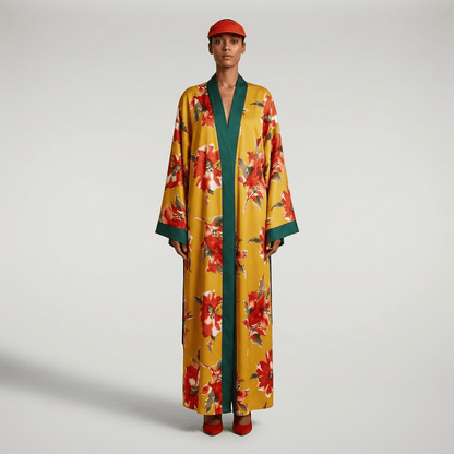 Lys rouges sur fond doré