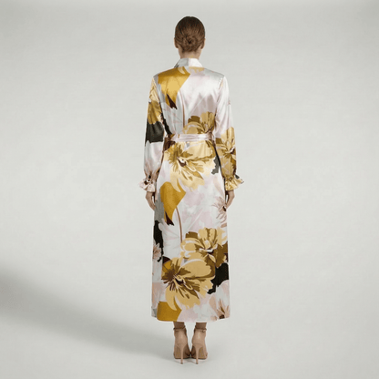 Robe Kimono Satin Longue