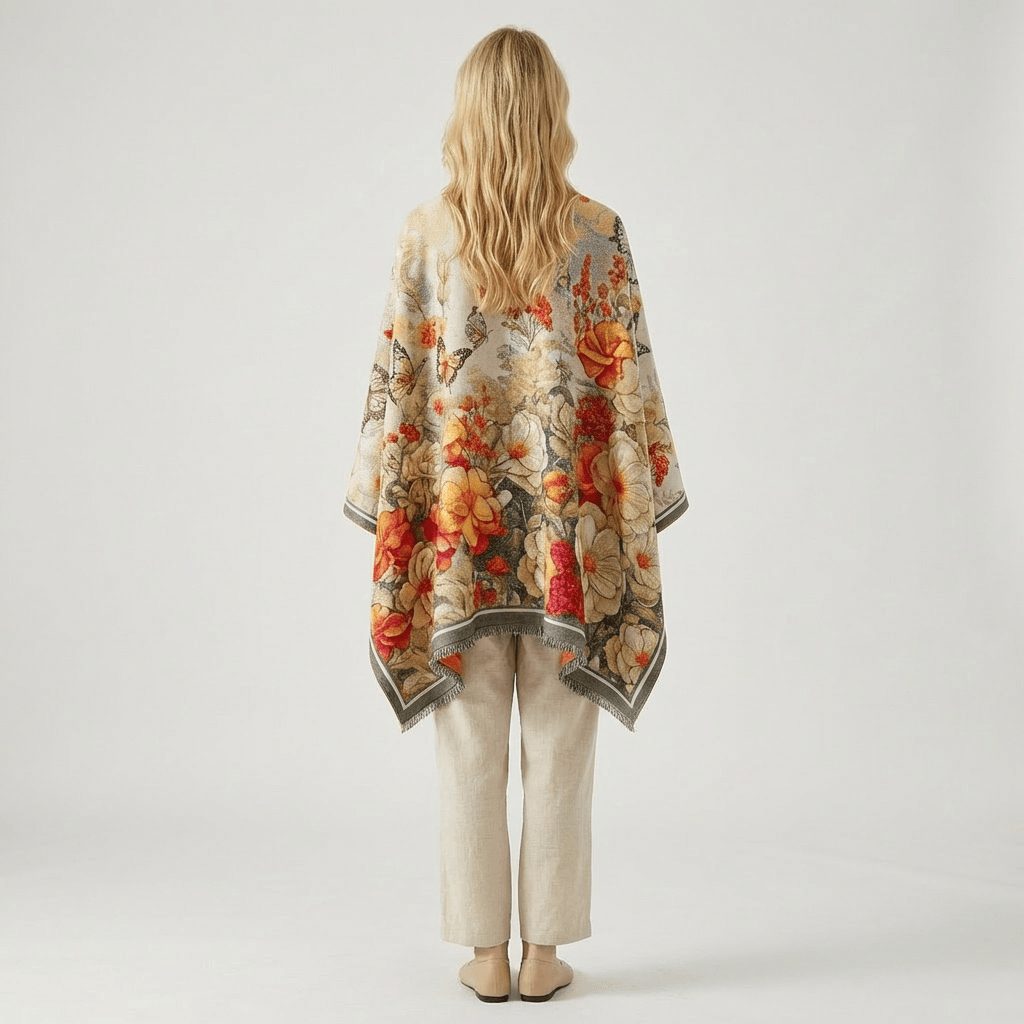 Veste Kimono Fleuri Femme