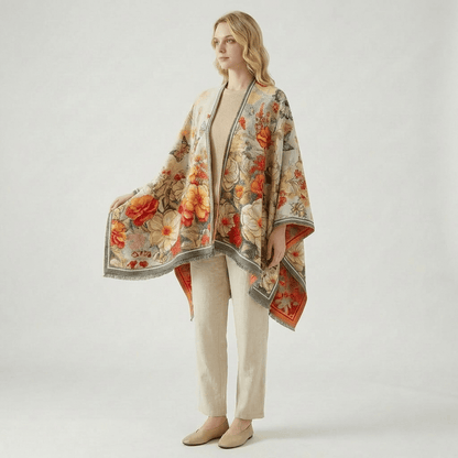 Veste Kimono Fleuri Femme