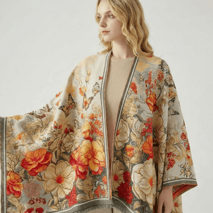 Veste Kimono Fleuri Femme