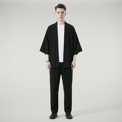 Veste Kimono Noir Homme