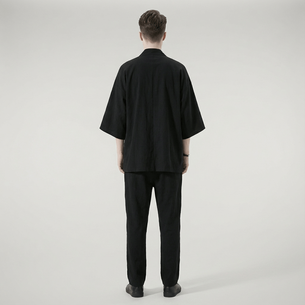 Veste Kimono Noir Homme