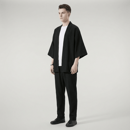 Veste Kimono Noir Homme