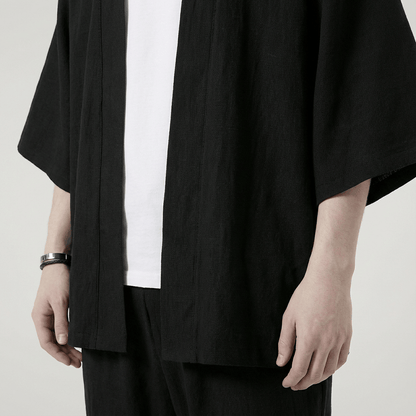 Veste Kimono Noir Homme